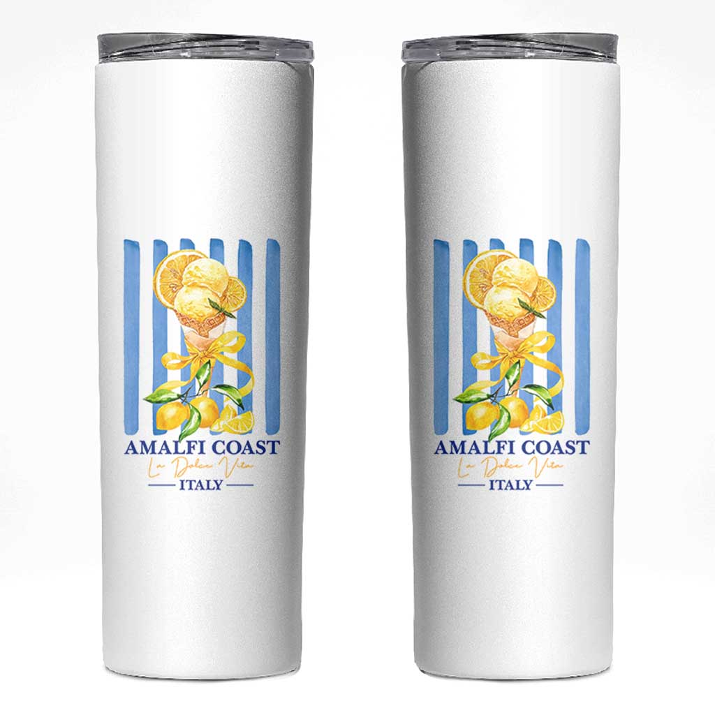 Amalfi Coast Italy Lemon Gelato Skinny Tumbler La Dolce Vita Citrus Summer Travel Vintage Coastal