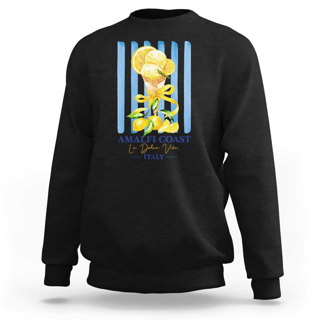Amalfi Coast Italy Lemon Gelato Sweatshirt La Dolce Vita Citrus Summer Travel Vintage Coastal