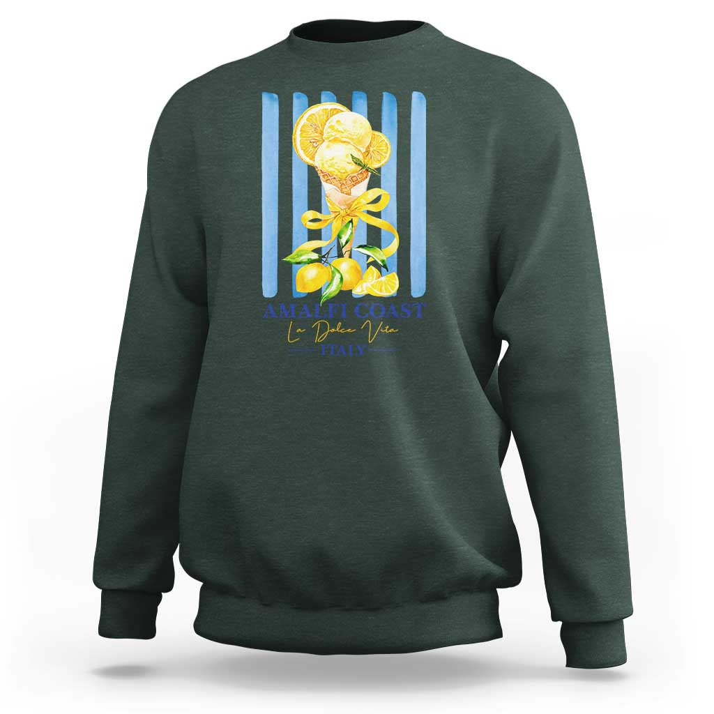 Amalfi Coast Italy Lemon Gelato Sweatshirt La Dolce Vita Citrus Summer Travel Vintage Coastal