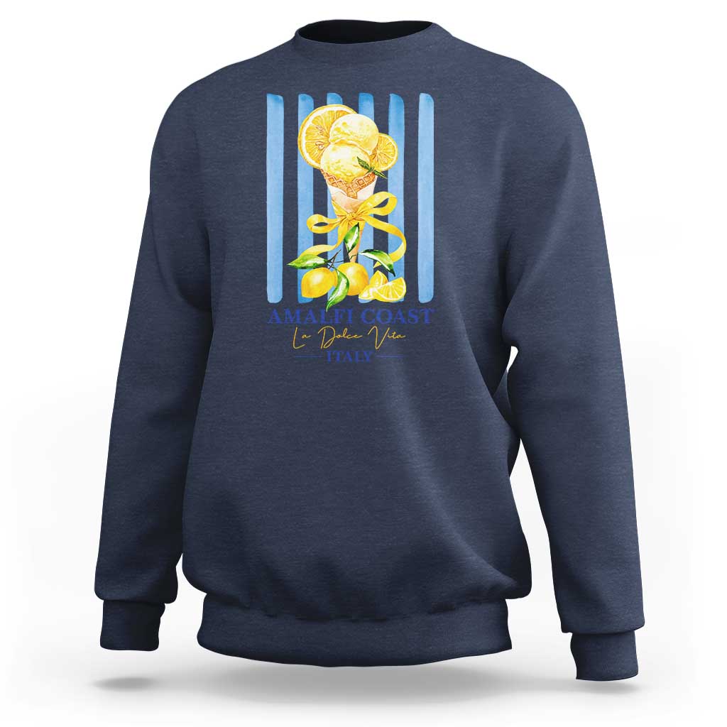 Amalfi Coast Italy Lemon Gelato Sweatshirt La Dolce Vita Citrus Summer Travel Vintage Coastal