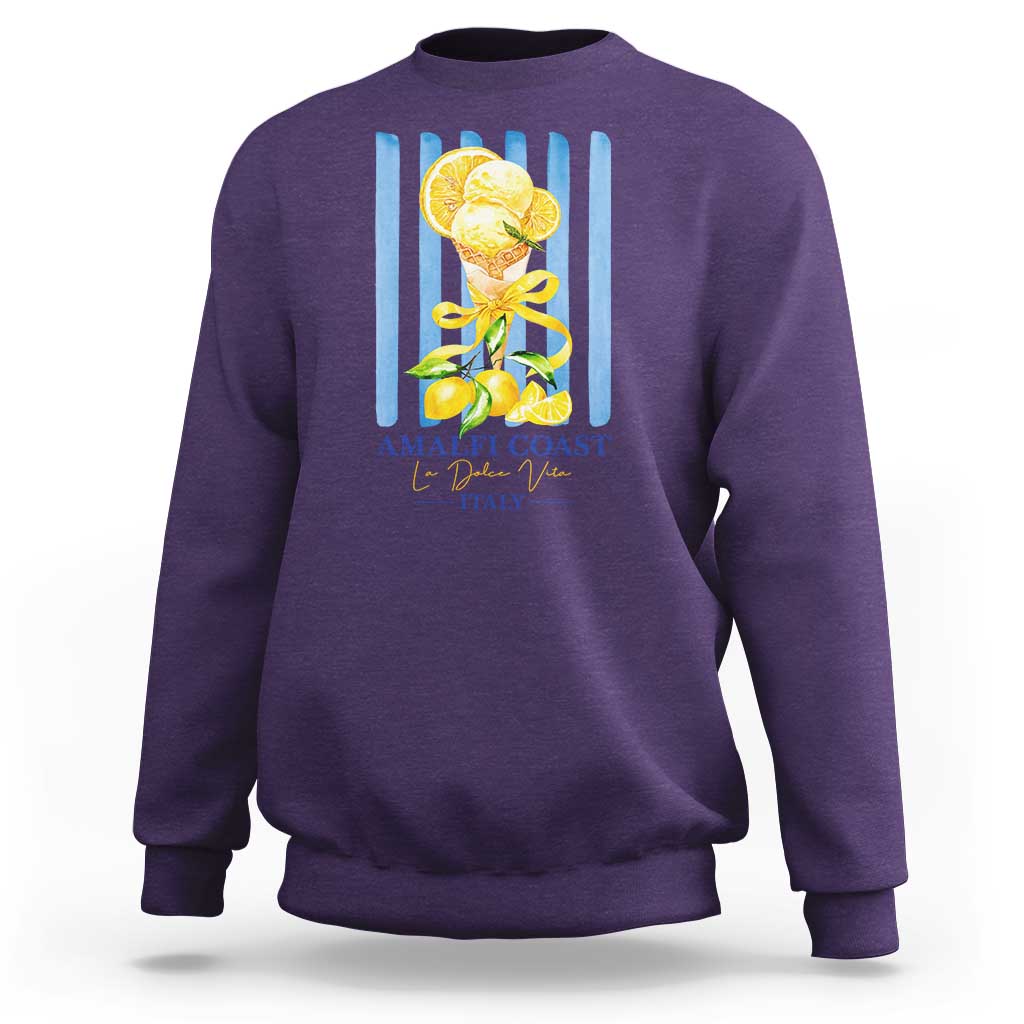 Amalfi Coast Italy Lemon Gelato Sweatshirt La Dolce Vita Citrus Summer Travel Vintage Coastal