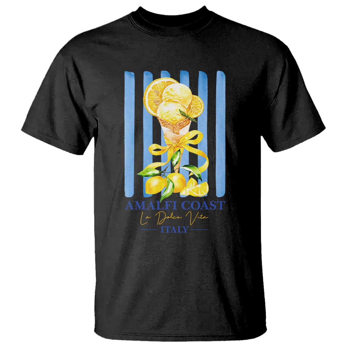 Amalfi Coast Italy Lemon Gelato T Shirt La Dolce Vita Citrus Summer Travel Vintage Coastal