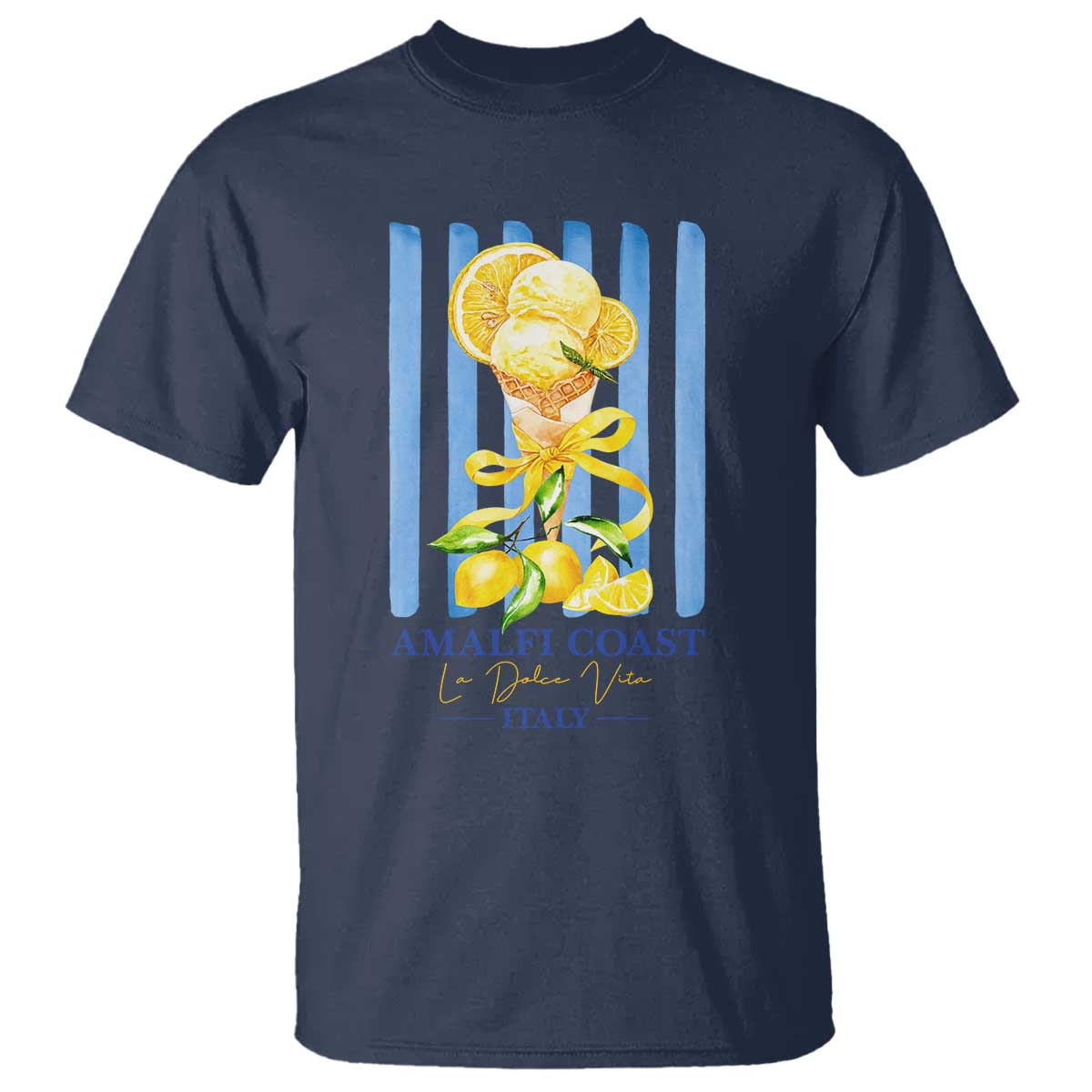 Amalfi Coast Italy Lemon Gelato T Shirt La Dolce Vita Citrus Summer Travel Vintage Coastal