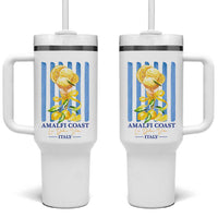 Amalfi Coast Italy Lemon Gelato Tumbler With Handle La Dolce Vita Citrus Summer Travel Vintage Coastal