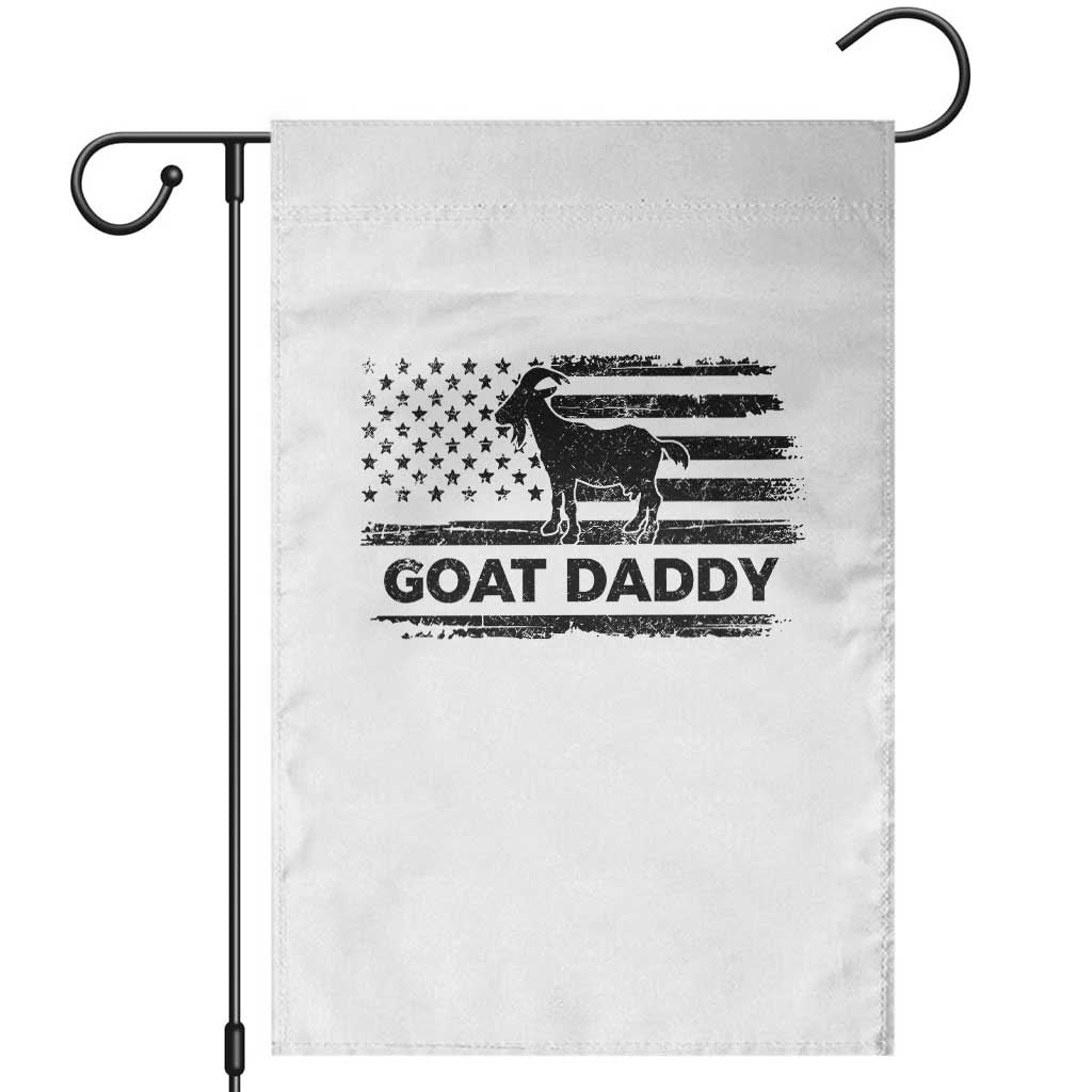 Goat Daddy Garden Flag Funny Fathers Day Presents For Goat Dad US Flag