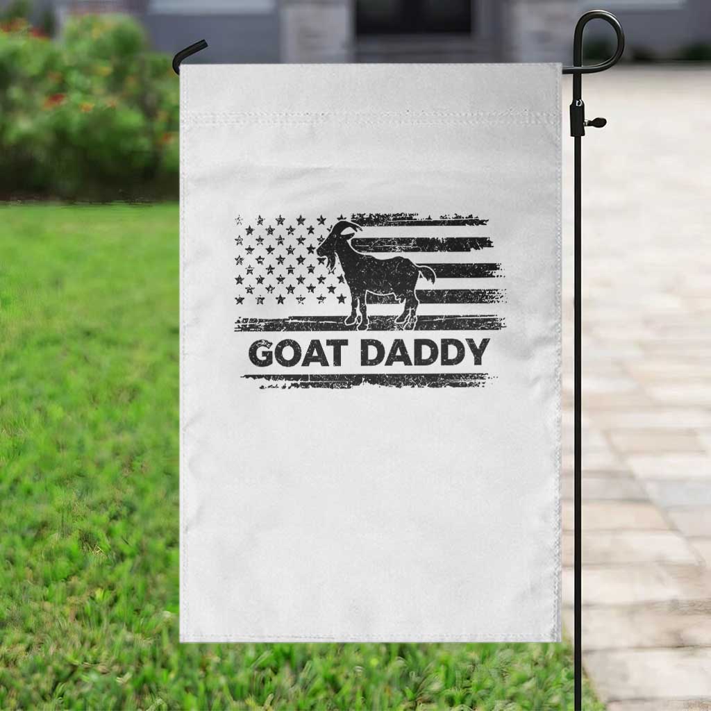 Goat Daddy Garden Flag Funny Fathers Day Presents For Goat Dad US Flag