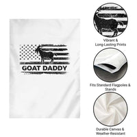 Goat Daddy Garden Flag Funny Fathers Day Presents For Goat Dad US Flag