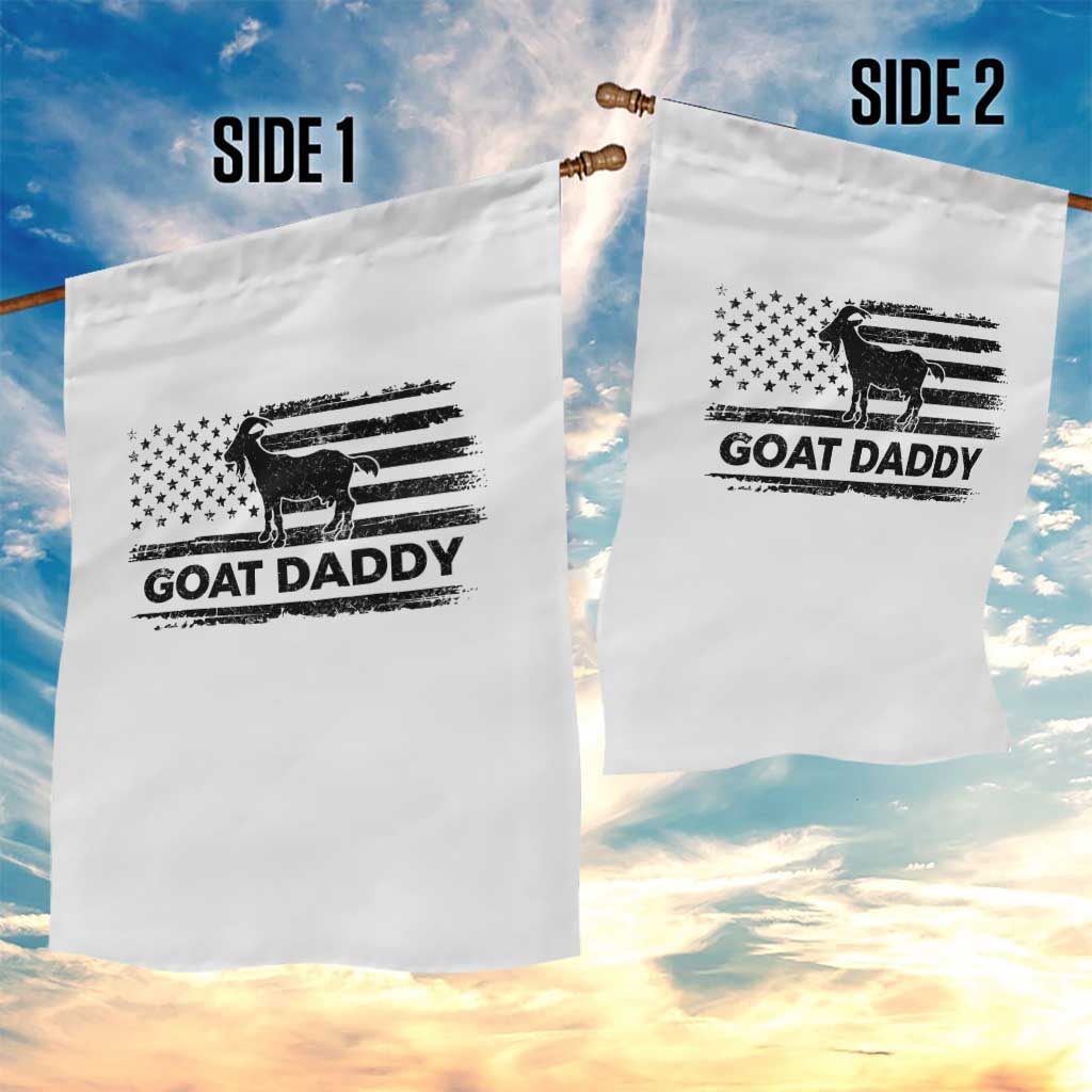 Goat Daddy Garden Flag Funny Fathers Day Presents For Goat Dad US Flag