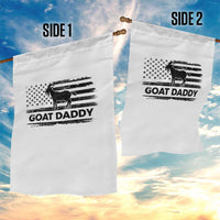 Goat Daddy Garden Flag Funny Fathers Day Presents For Goat Dad US Flag