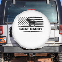 Goat Daddy Spare Tire Cover Funny Fathers Day Presents For Goat Dad US Flag