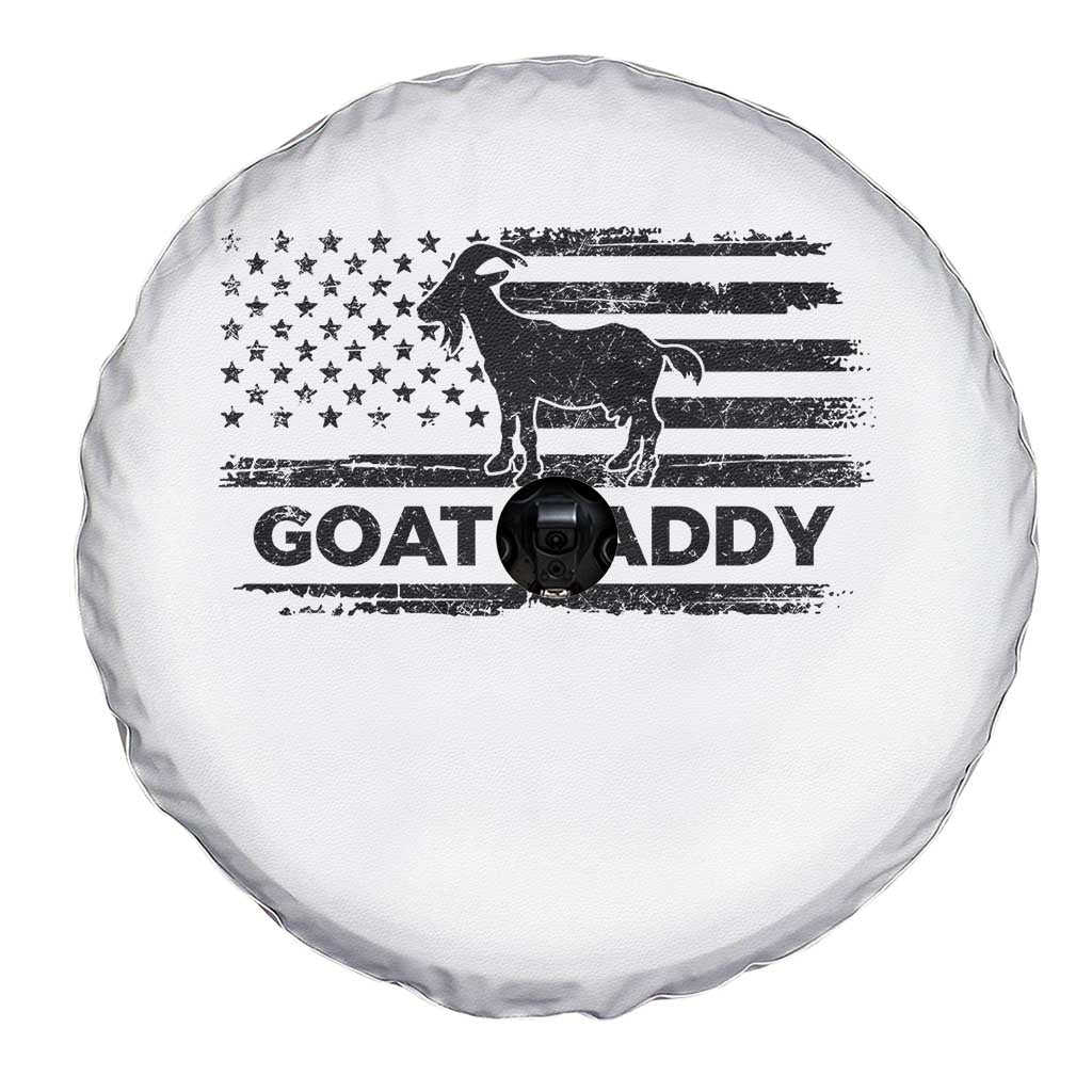 Goat Daddy Spare Tire Cover Funny Fathers Day Presents For Goat Dad US Flag