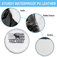 Goat Daddy Spare Tire Cover Funny Fathers Day Presents For Goat Dad US Flag