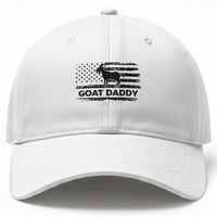 Goat Daddy Baseball Cap Funny Fathers Day Presents For Goat Dad US Flag