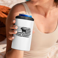 Goat Daddy 4 in 1 Can Cooler Tumbler Funny Fathers Day Presents For Goat Dad US Flag