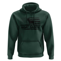 Goat Daddy Hoodie Funny Fathers Day Presents For Goat Dad US Flag