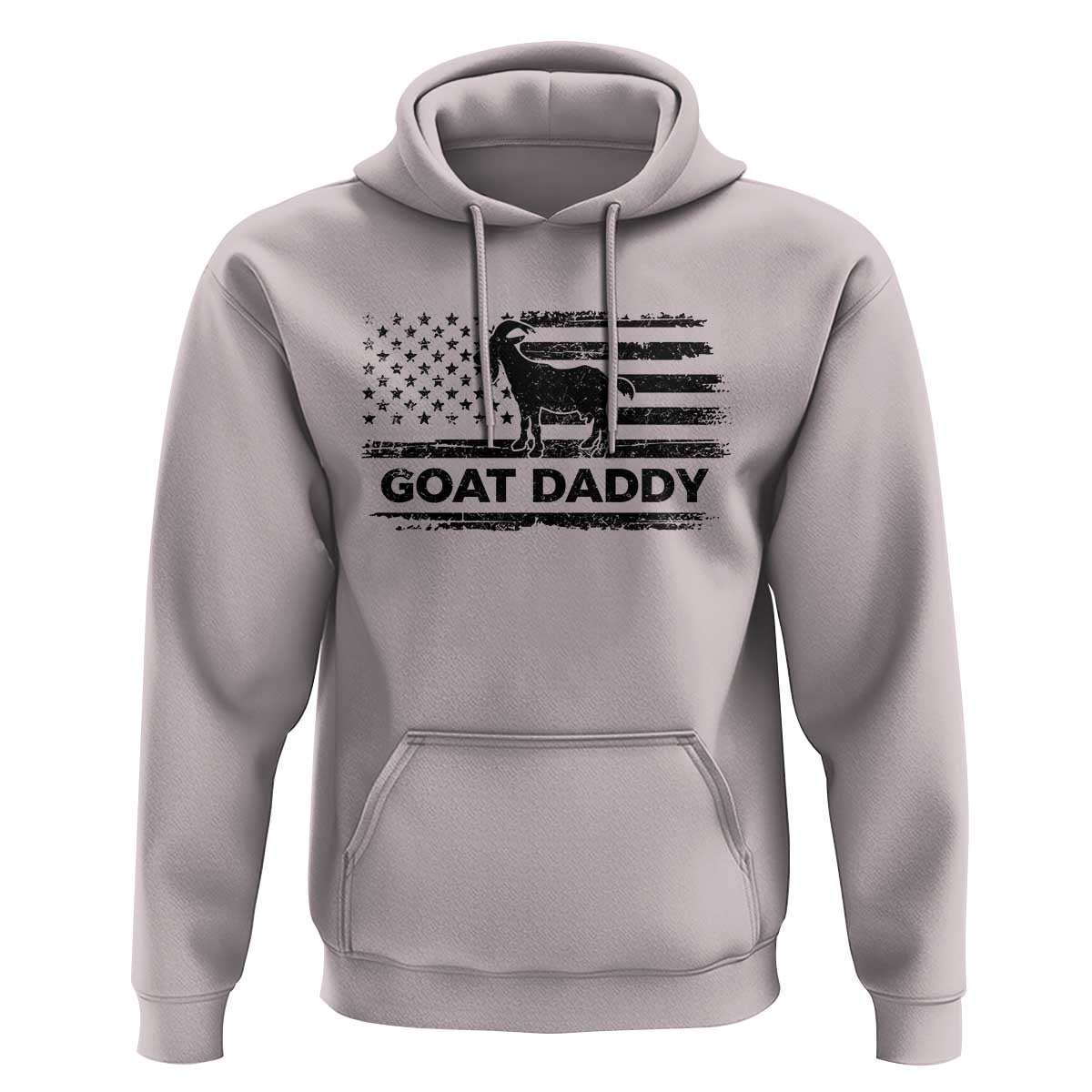 Goat Daddy Hoodie Funny Fathers Day Presents For Goat Dad US Flag