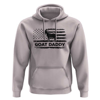 Goat Daddy Hoodie Funny Fathers Day Presents For Goat Dad US Flag