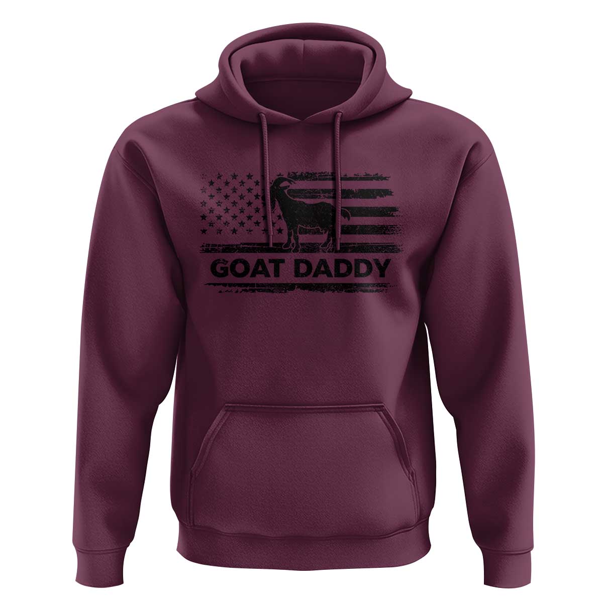 Goat Daddy Hoodie Funny Fathers Day Presents For Goat Dad US Flag
