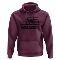 Goat Daddy Hoodie Funny Fathers Day Presents For Goat Dad US Flag