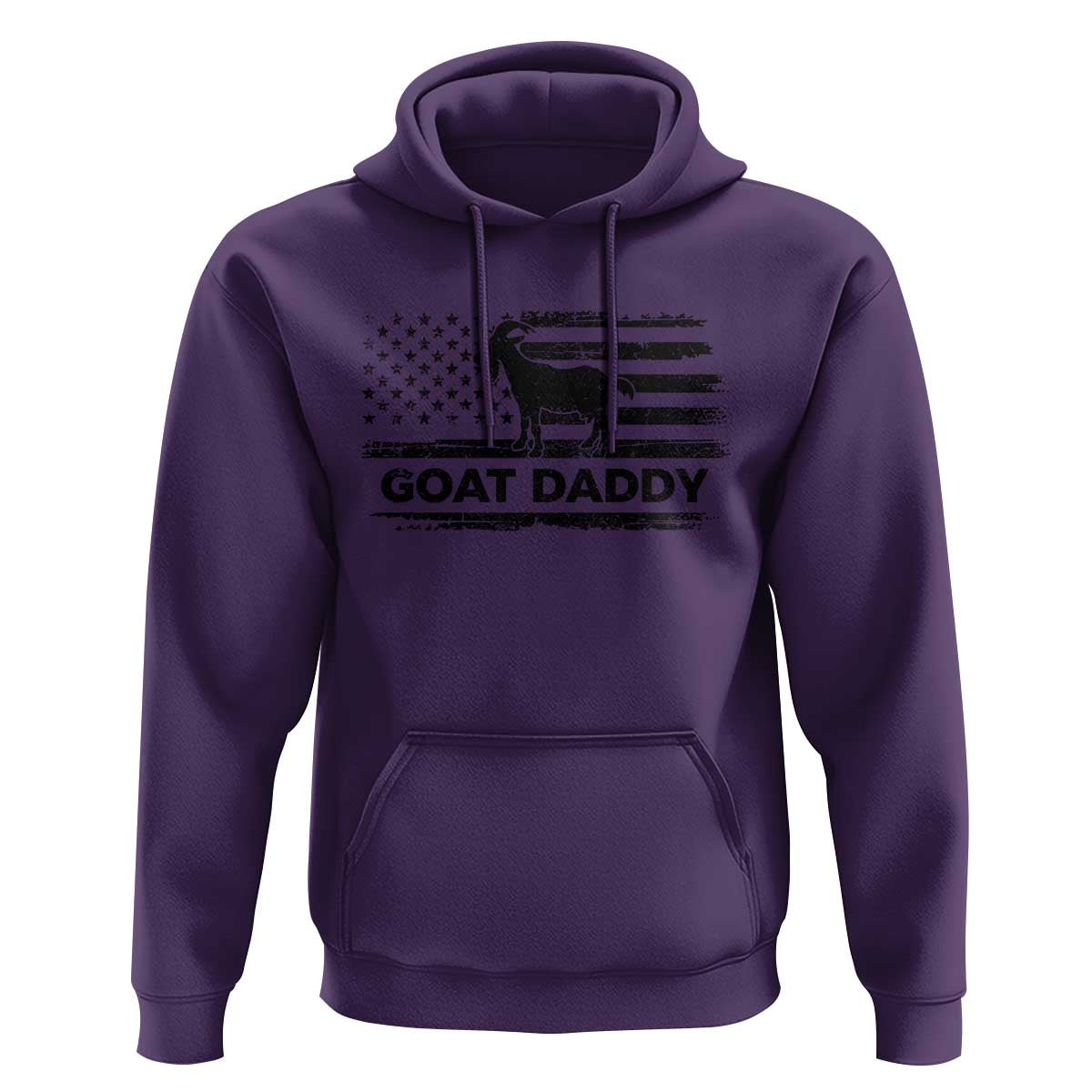 Goat Daddy Hoodie Funny Fathers Day Presents For Goat Dad US Flag