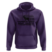 Goat Daddy Hoodie Funny Fathers Day Presents For Goat Dad US Flag