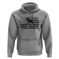 Goat Daddy Hoodie Funny Fathers Day Presents For Goat Dad US Flag