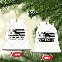Goat Daddy Ceramic Ornament Funny Fathers Day Presents For Goat Dad US Flag