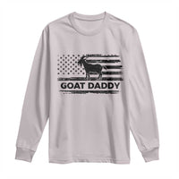 Goat Daddy Long Sleeve Shirt Funny Fathers Day Presents For Goat Dad US Flag