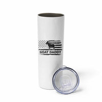 Goat Daddy Skinny Tumbler Funny Fathers Day Presents For Goat Dad US Flag