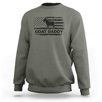 Goat Daddy Sweatshirt Funny Fathers Day Presents For Goat Dad US Flag