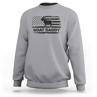 Goat Daddy Sweatshirt Funny Fathers Day Presents For Goat Dad US Flag