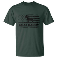 Goat Daddy T Shirt Funny Fathers Day Presents For Goat Dad US Flag