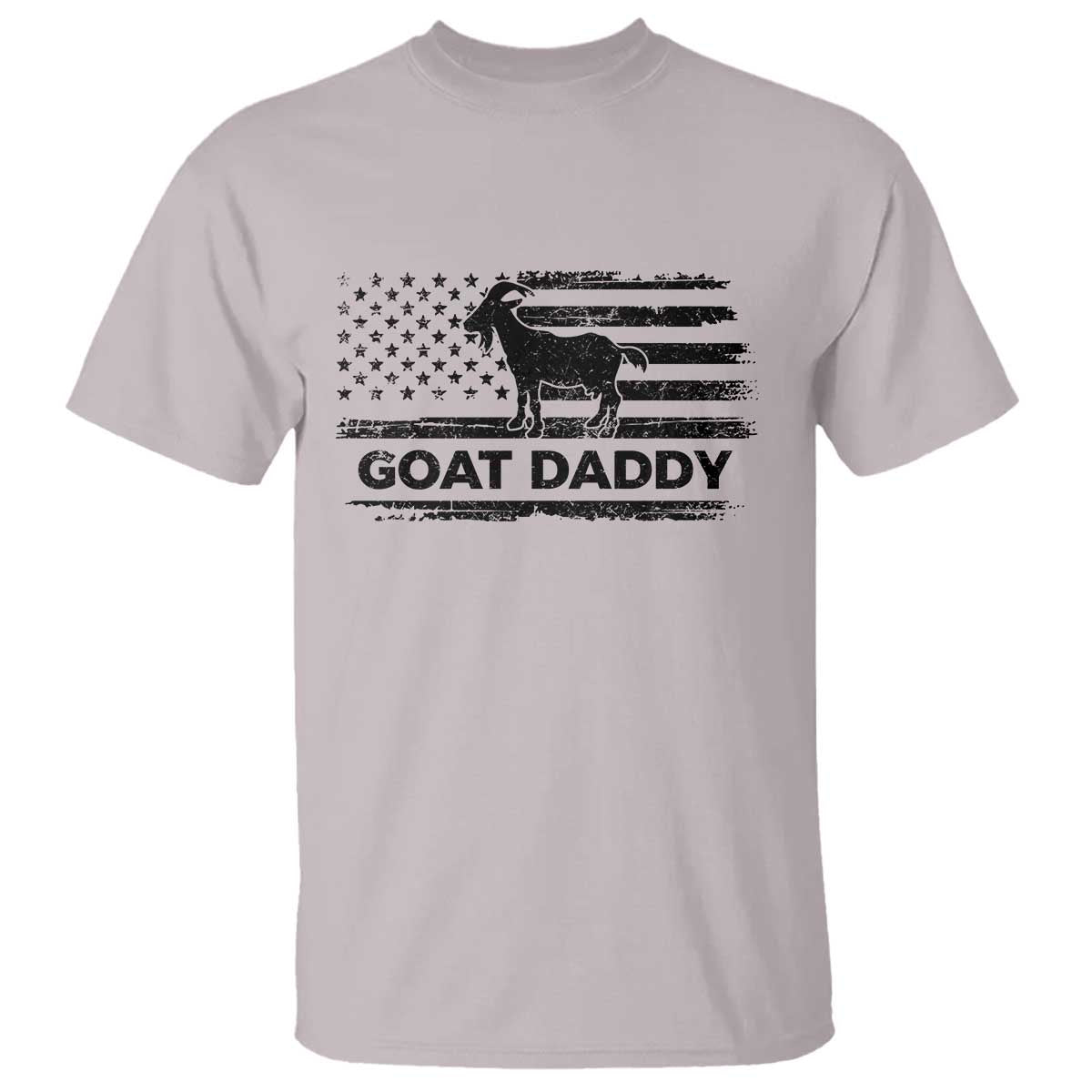 Goat Daddy T Shirt Funny Fathers Day Presents For Goat Dad US Flag