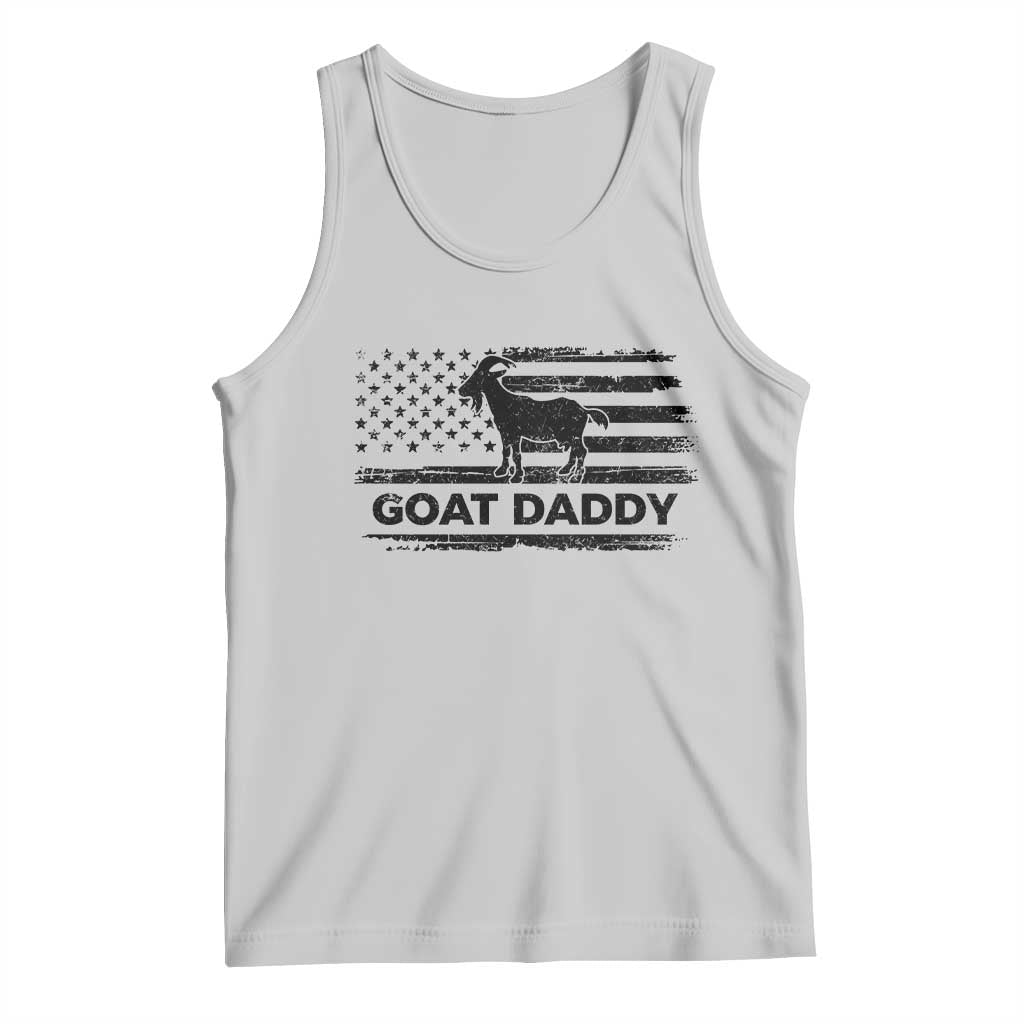 Goat Daddy Tank Top Funny Fathers Day Presents For Goat Dad US Flag