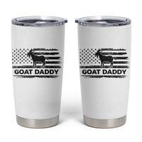Goat Daddy Tumbler Cup Funny Fathers Day Presents For Goat Dad US Flag