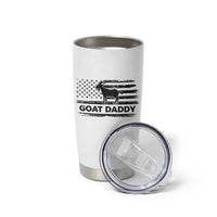 Goat Daddy Tumbler Cup Funny Fathers Day Presents For Goat Dad US Flag