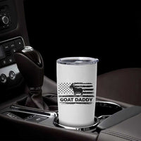 Goat Daddy Tumbler Cup Funny Fathers Day Presents For Goat Dad US Flag