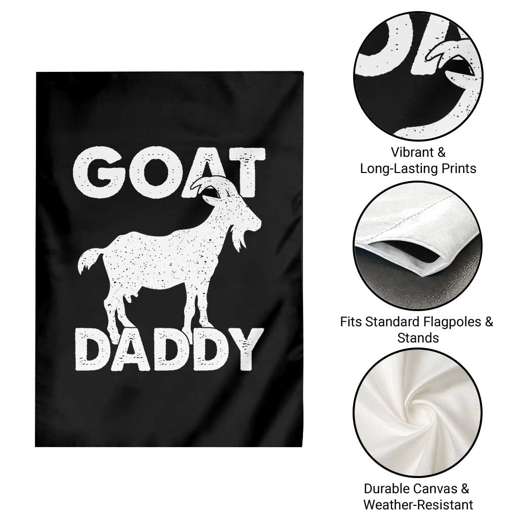 Goat Daddy Garden Flag Funny Fathers Day Presents For Goat Dad
