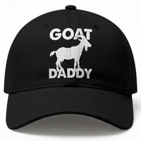 Goat Daddy Baseball Cap Funny Fathers Day Presents For Goat Dad
