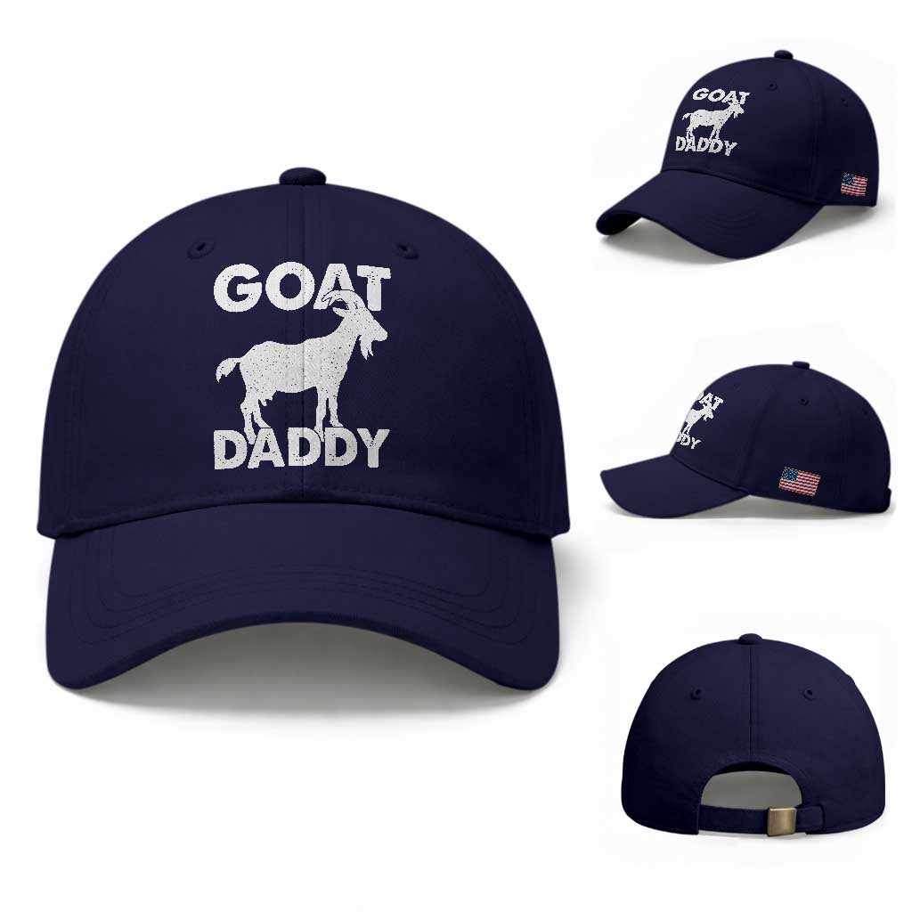 Goat Daddy Baseball Cap Funny Fathers Day Presents For Goat Dad