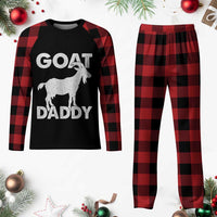 Goat Daddy Plaid Pajama Set Funny Fathers Day Presents For Goat Dad