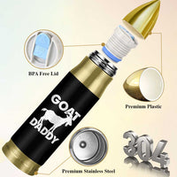 Goat Daddy Bullet Tumbler Funny Fathers Day Presents For Goat Dad