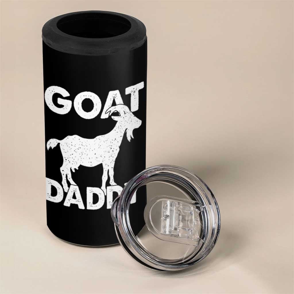 Goat Daddy 4 in 1 Can Cooler Tumbler Funny Fathers Day Presents For Goat Dad