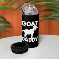 Goat Daddy 4 in 1 Can Cooler Tumbler Funny Fathers Day Presents For Goat Dad