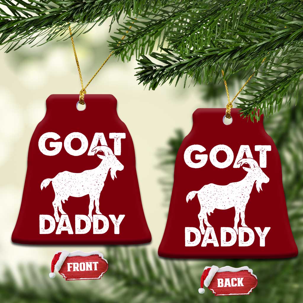 Goat Daddy Ceramic Ornament Funny Fathers Day Presents For Goat Dad