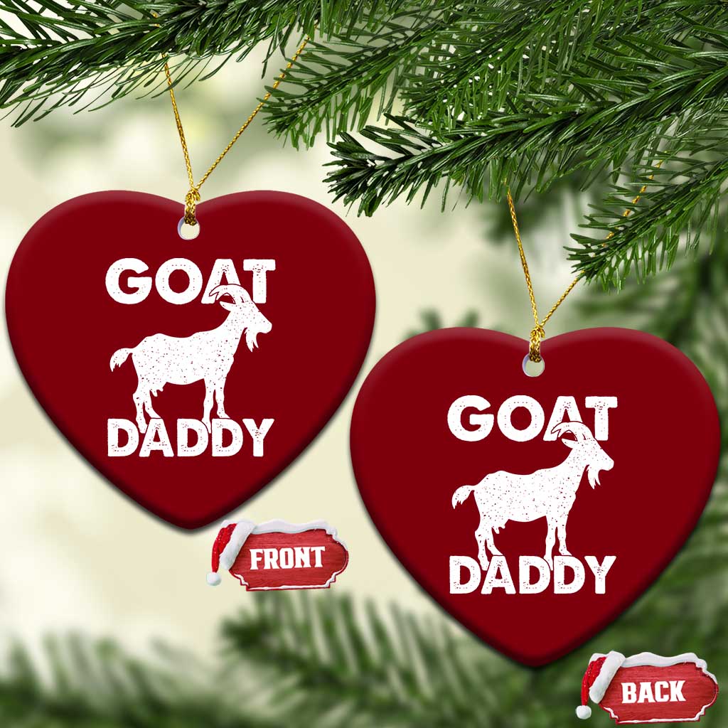 Goat Daddy Ceramic Ornament Funny Fathers Day Presents For Goat Dad