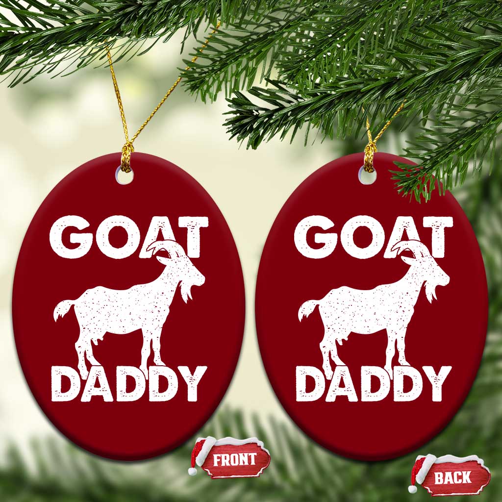 Goat Daddy Ceramic Ornament Funny Fathers Day Presents For Goat Dad