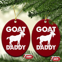 Goat Daddy Ceramic Ornament Funny Fathers Day Presents For Goat Dad