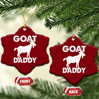 Goat Daddy Ceramic Ornament Funny Fathers Day Presents For Goat Dad