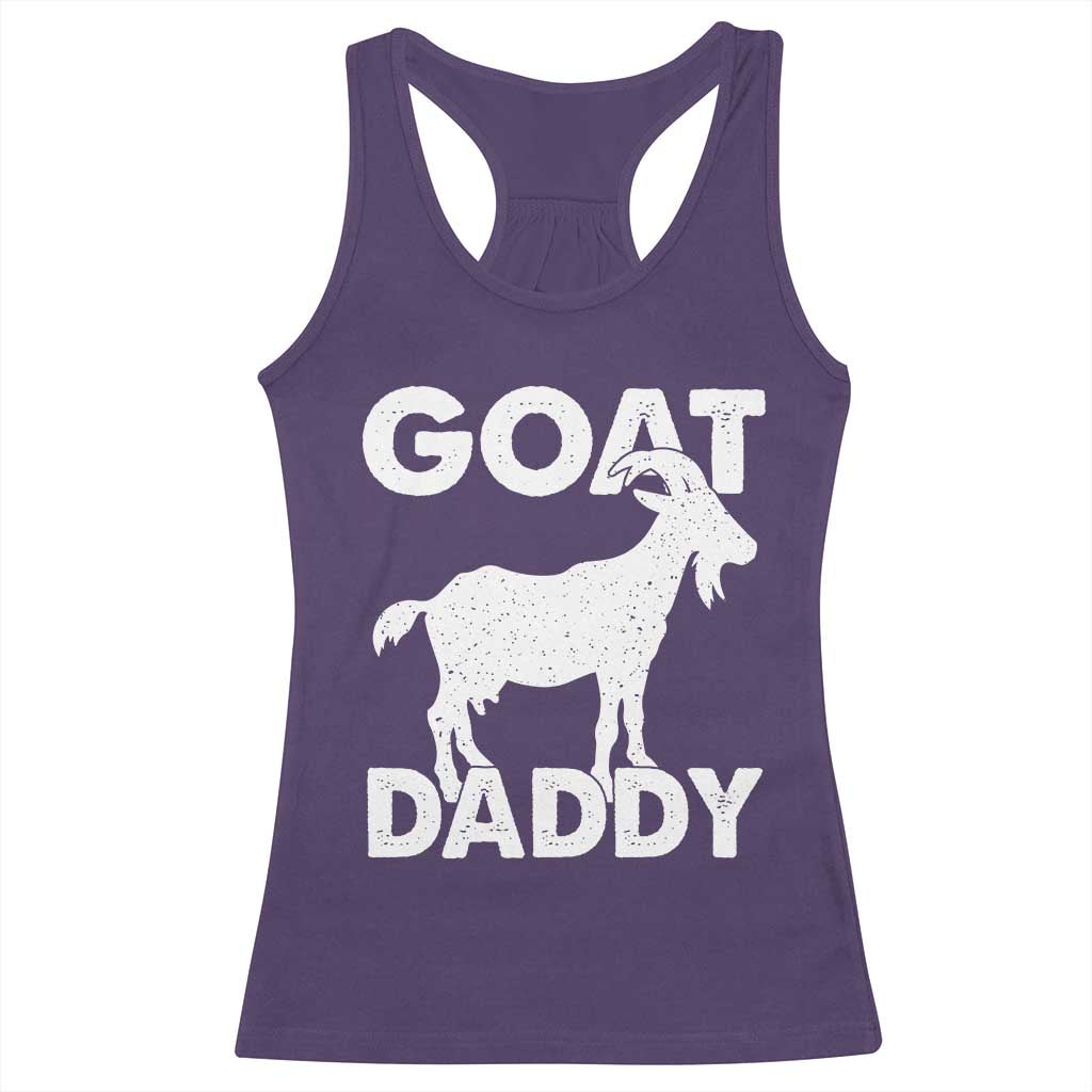 Goat Daddy Racerback Tank Top Funny Fathers Day Presents For Goat Dad